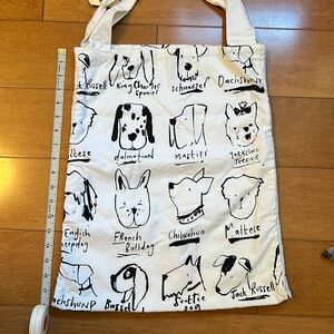 Dogs!  Print Tote Bag - Black & White